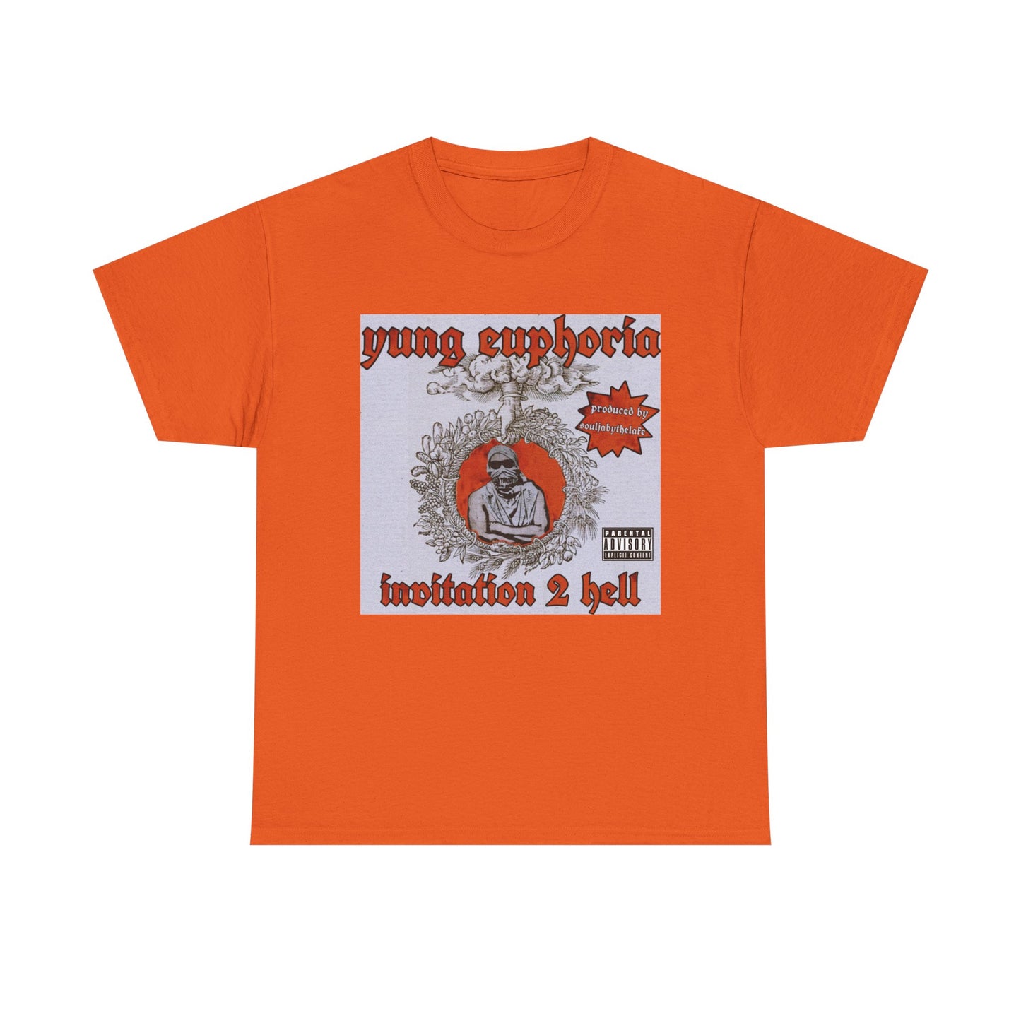 yung euphoria Invitation 2 Hell Orange Tee